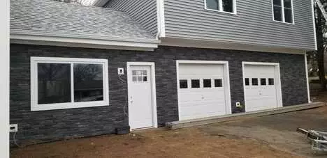 TANDO Stone applied on the garage entrances in Massachusets