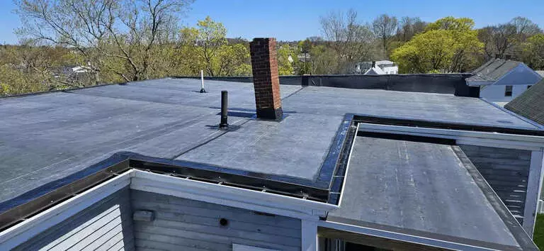 Flat roof installation in Newton